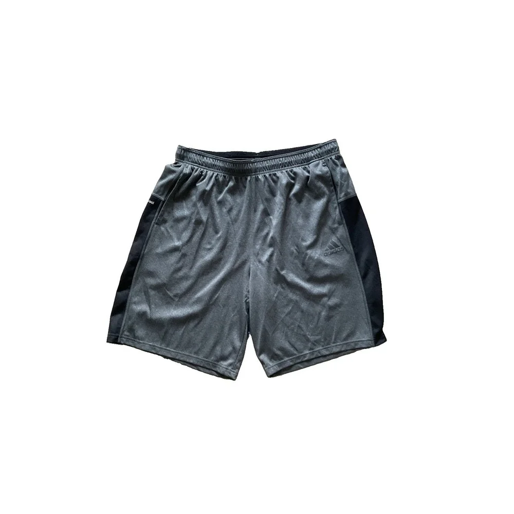 Adidas Climacool Mens Athletic Shorts Gray Black Size XL